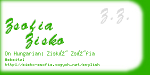 zsofia zisko business card